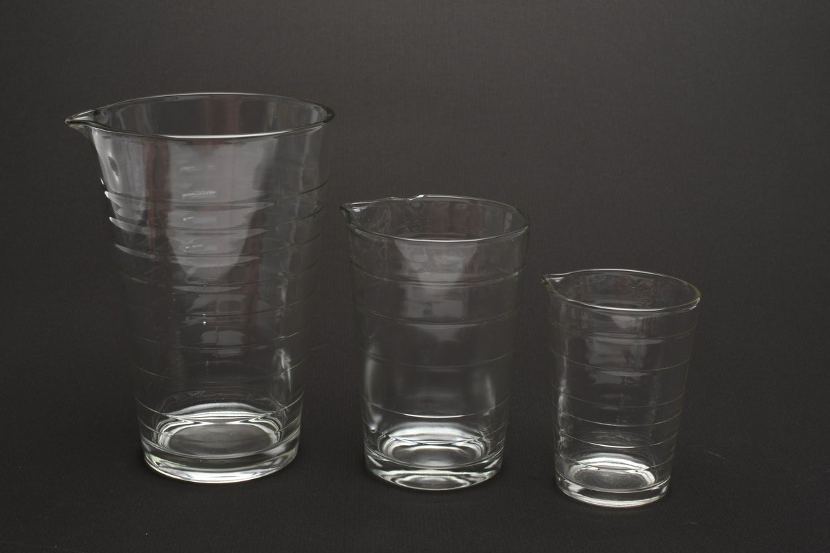 Set of 3 Glass Darkroom Beaker set 4, 8, 16oz