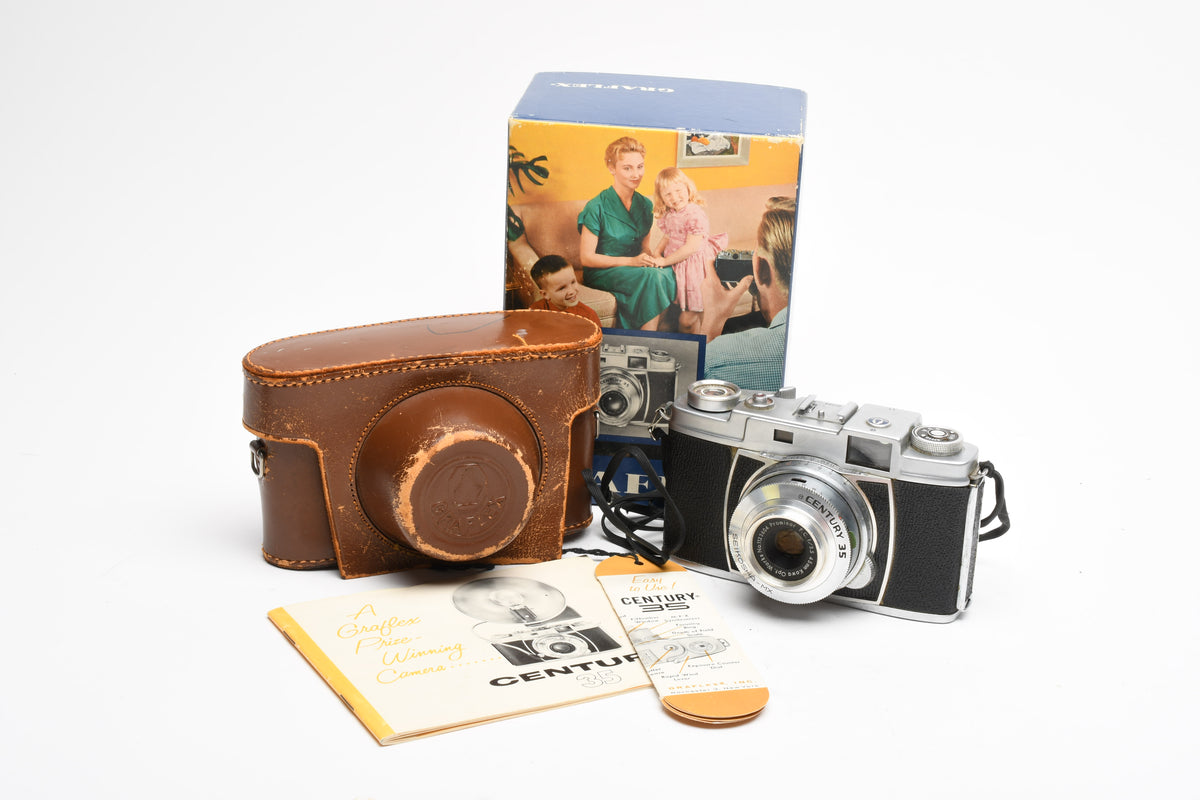 Graflex Century 35 w/Kowa Prominar F.C 45mm f3.5 lens, Case, Box, As Is, Vintage