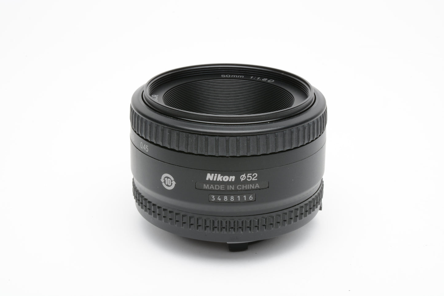 Nikon AF Nikkor 50mm f1.8D prime lens, very clean, nice prime lens w/caps +UV