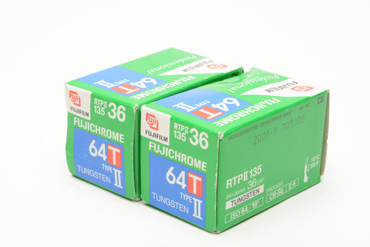 3X Fujifilm Fujichrome 64T Type II Tungsten 135-36 RTP II 135-36, Expired 09/2001