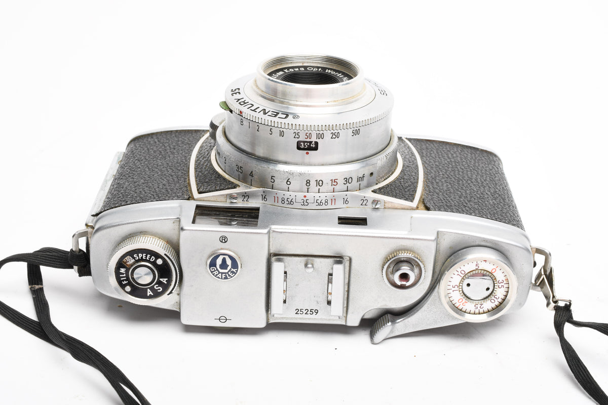 Graflex Century 35 w/Kowa Prominar F.C 45mm f3.5 lens, Case, Box, As Is, Vintage