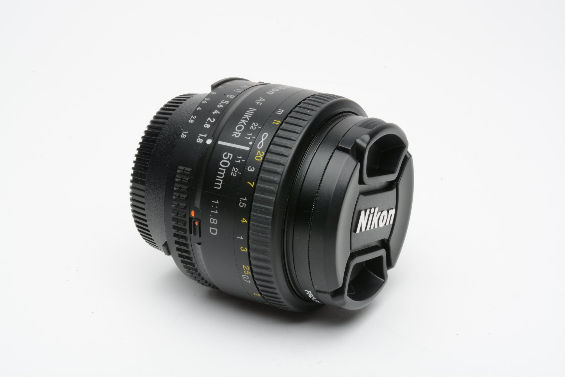 Nikon AF Nikkor 50mm prime lens, very clean, nice prime lens