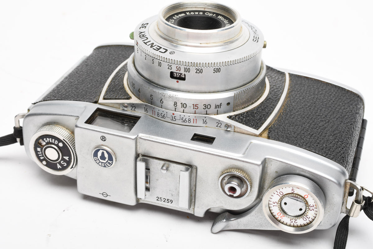 Graflex Century 35 w/Kowa Prominar F.C 45mm f3.5 lens, Case, Box, As Is, Vintage