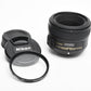 Nikon Nikkor AF-S 50mm f1.8G prime lens, caps +UV, Very clean