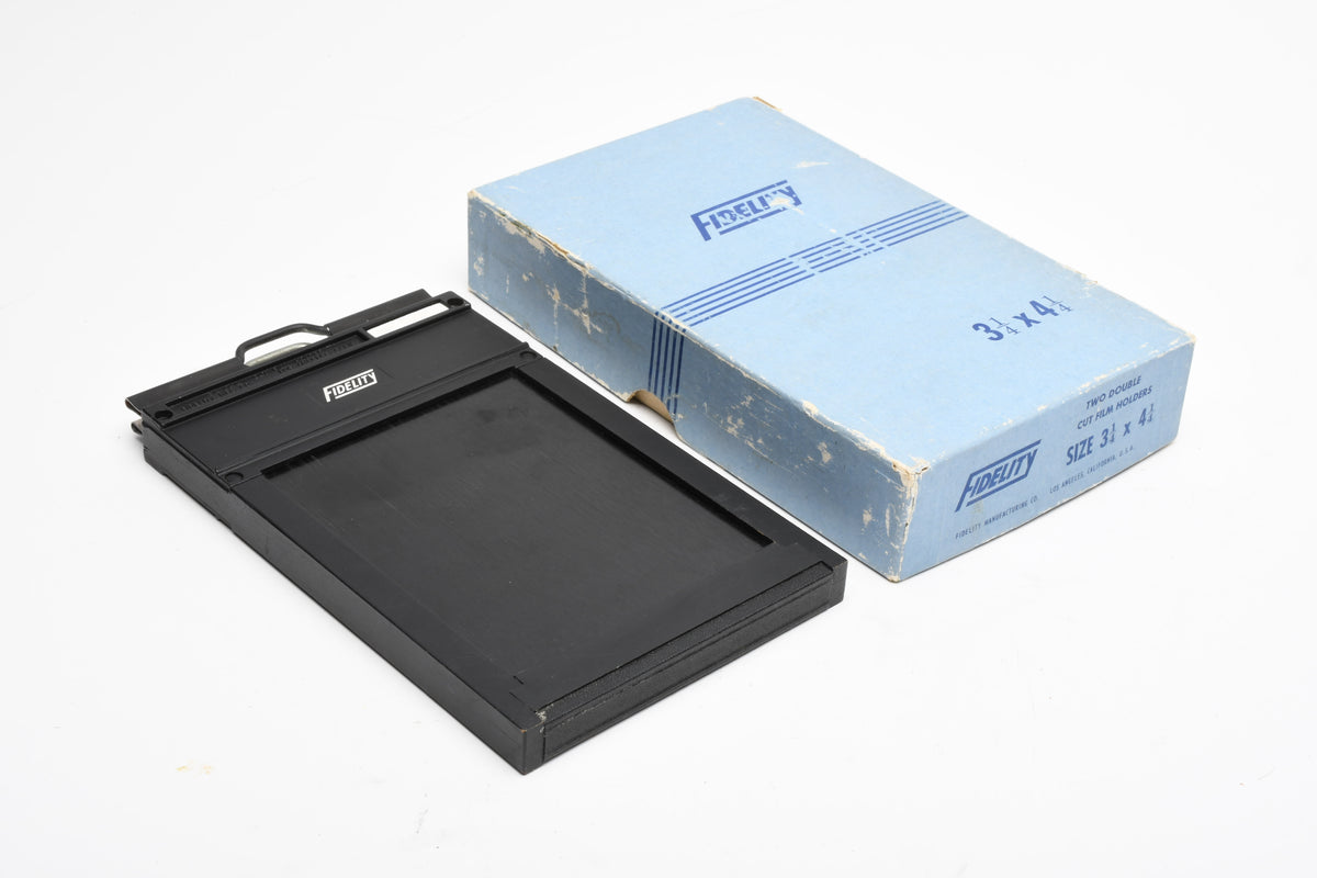 Fidelity 3 1/4 x 4 1/4 Cut film sheet film holders NIB, NEVER USED