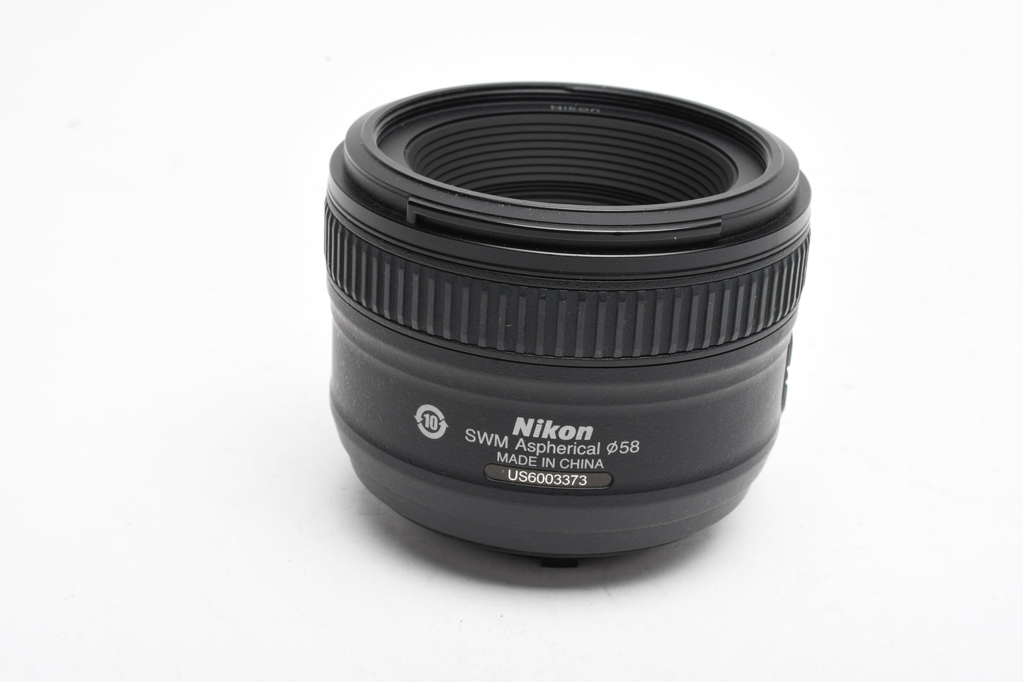 Nikon Nikkor AF-S 50mm f1.8G prime lens, caps +UV, Very clean