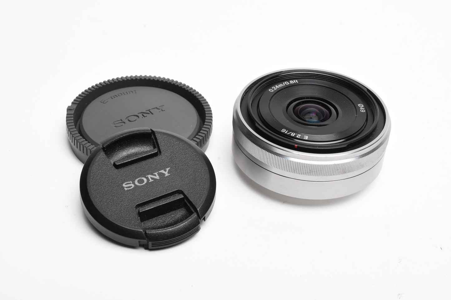Sony 16mm f2.8 SEL16F28 wide angle E-mount lens, Caps, Nice