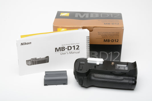 Nikon MB-D12 Multi Power battery grip, Lithium trays manual + Nikon Battery