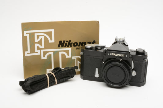 Nikon Nikkomat FTN 35mm SLR Black Body, New seals, Shoe, Great!