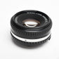 Nikon 50mm f1.8 Series E lens w/caps, nice & clean, Chrome pancake prime lens
