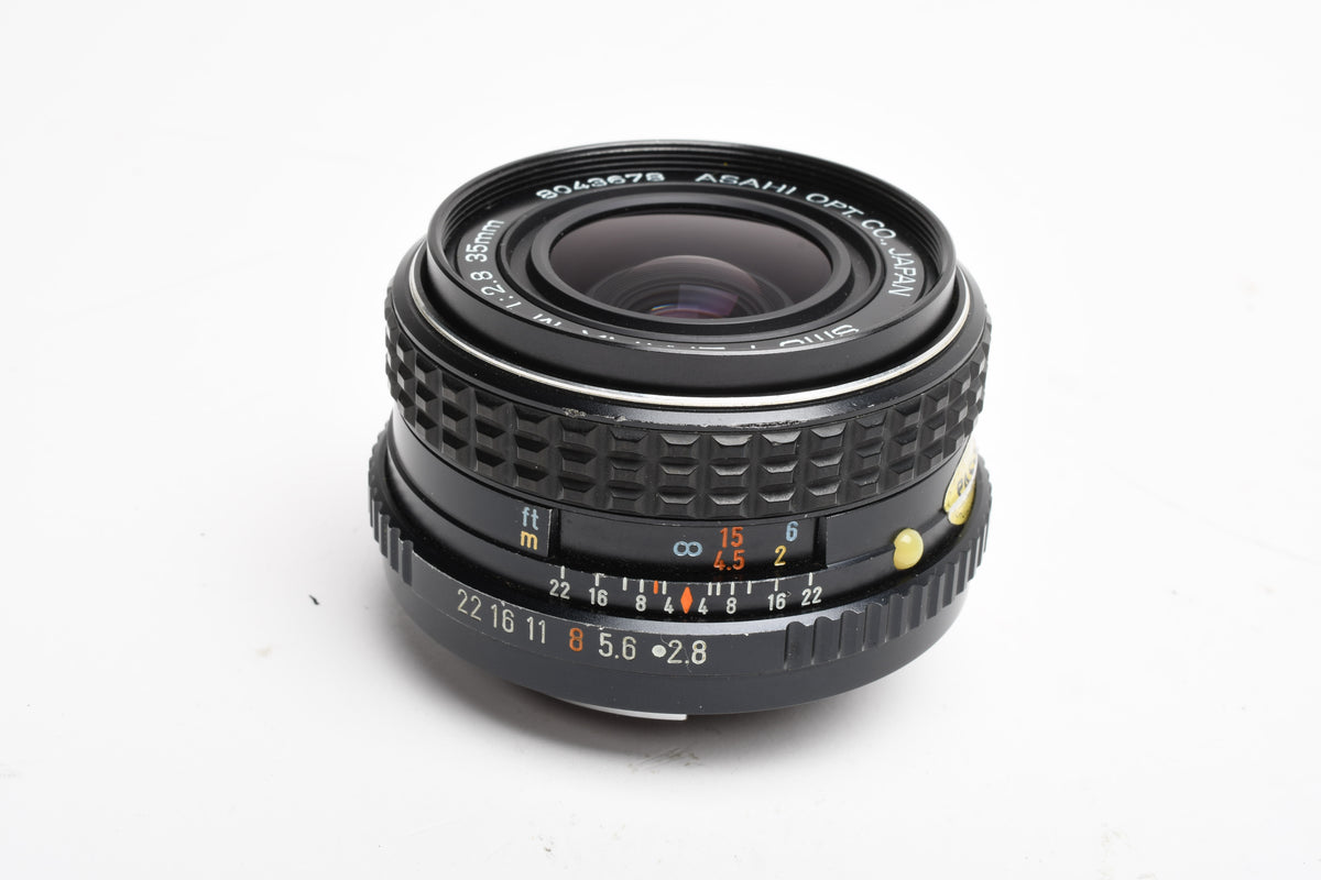Pentax Pentax-M SMC 35mm f2.8 lens, Caps, Clean, compact, sharp!