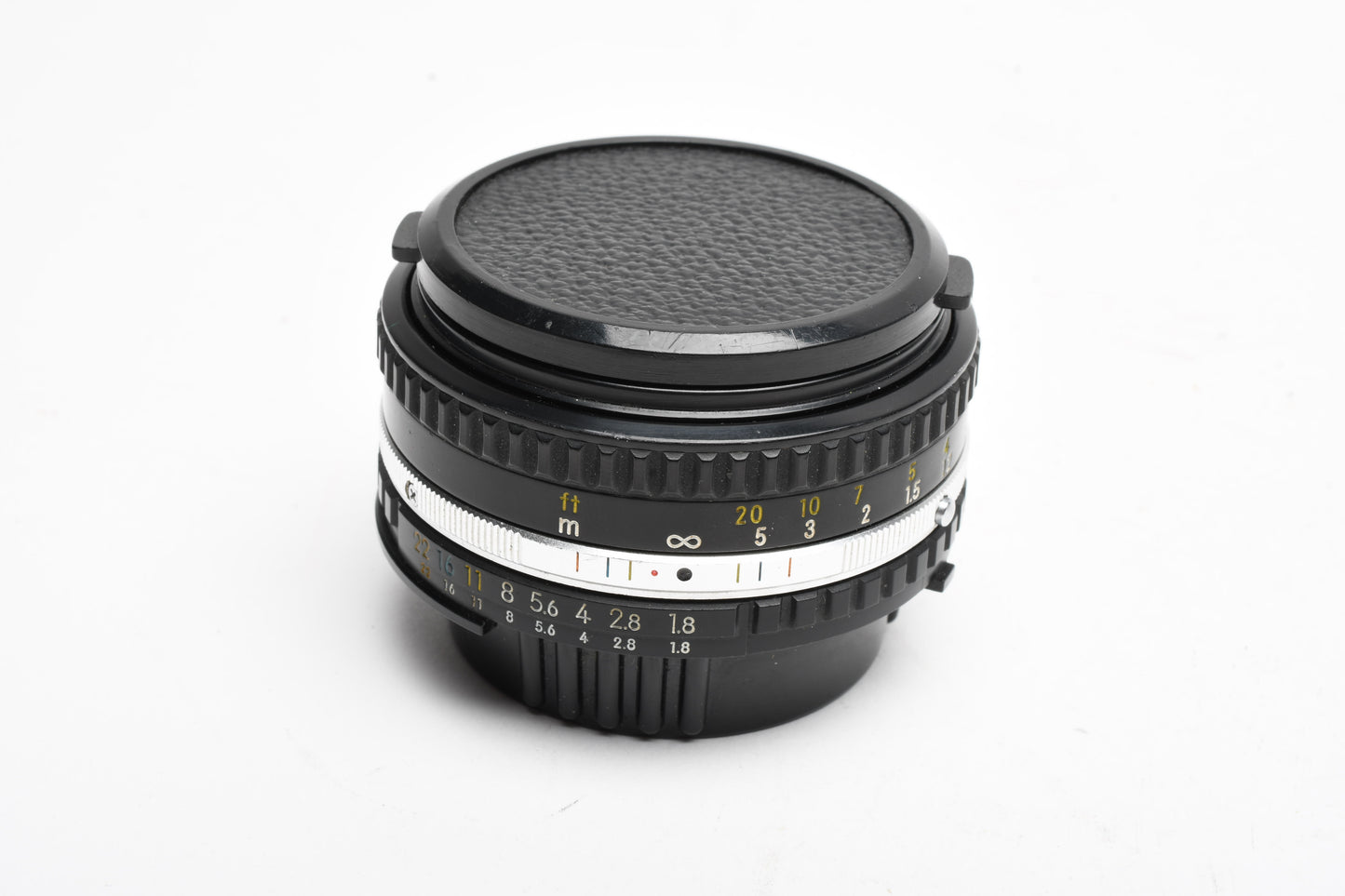 Nikon 50mm f1.8 Series E lens w/caps, nice & clean, Chrome pancake prime lens