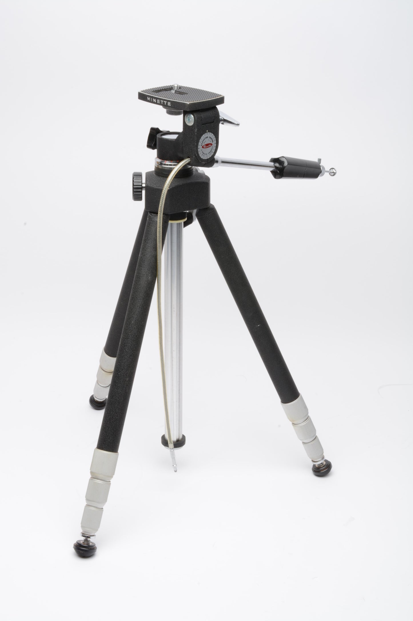 Minette Elevator tripod Model S4, Great vintage tripod w/cable release