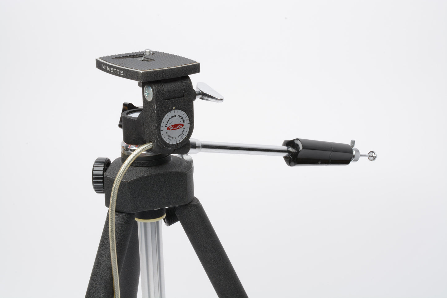 Minette Elevator tripod Model S4, Great vintage tripod w/cable release