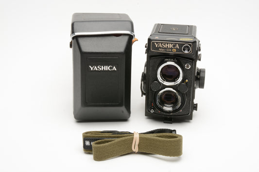 Yashica MAT-124 G TLR camera, New Seals, Leather Case, Tested, Nice!