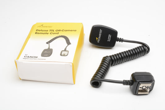 Promaster 4211 Deluxe Off-Camera TTL Cord for Canon, NIB
