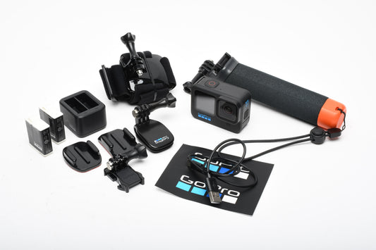 GoPro Hero 11 Black w/ 2x batts, dual charger, The Handler float mount, head mount+++