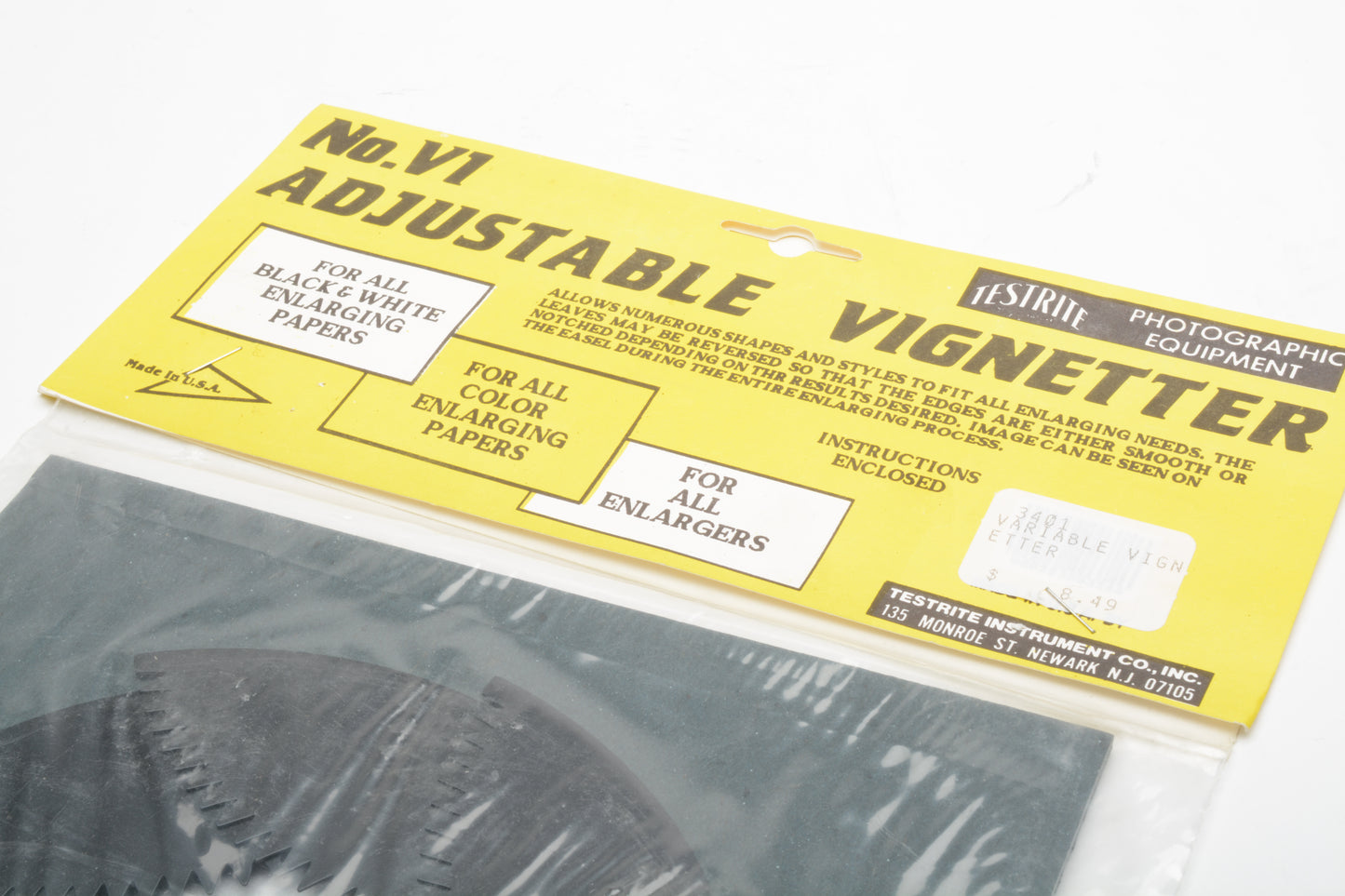 Testrite V1 Variable Adjustable Vignetter, New