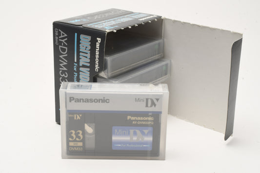 5X Panasonic Mini DV Cassettes AY-DVM33PQ - New
