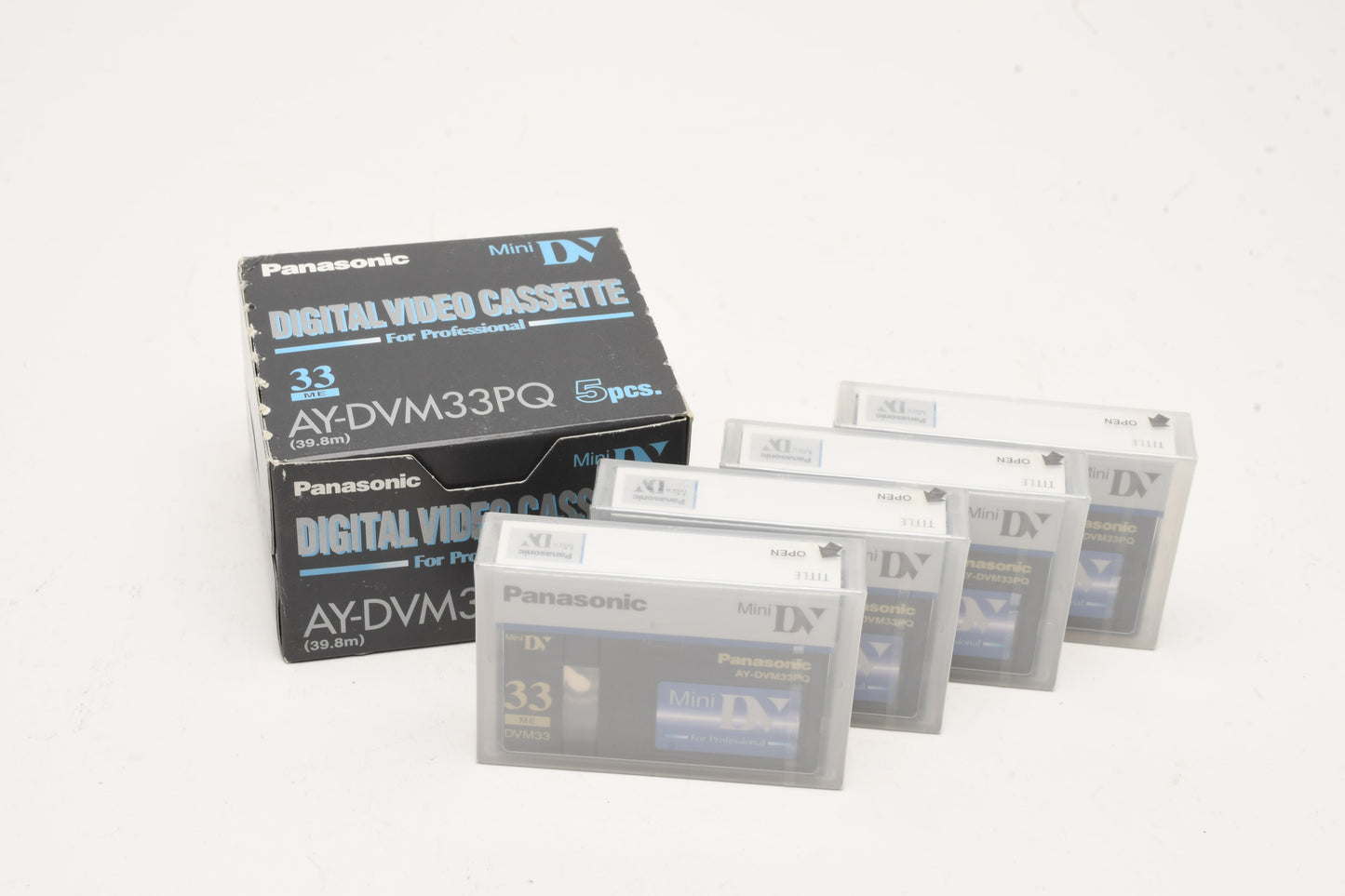 4X Panasonic Mini DV Cassettes AY-DVM33PQ - New