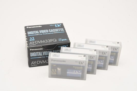4X Panasonic Mini DV Cassettes AY-DVM33PQ - New