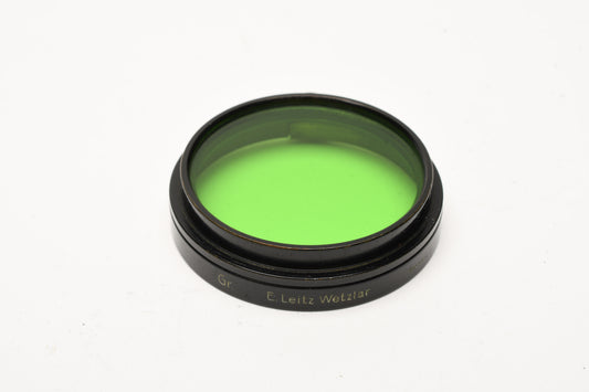 Leica Leitz Gr. Green Filter for Summaron and Elmar lenses in jewel case - mint-