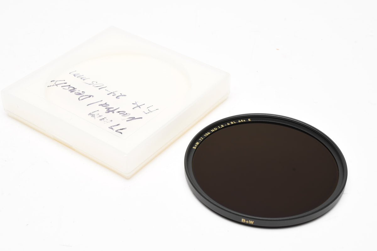 B+W F-Pro 77mm 106 ND Neutral Density 1,8-6 BL 64X E Filter in jewel case