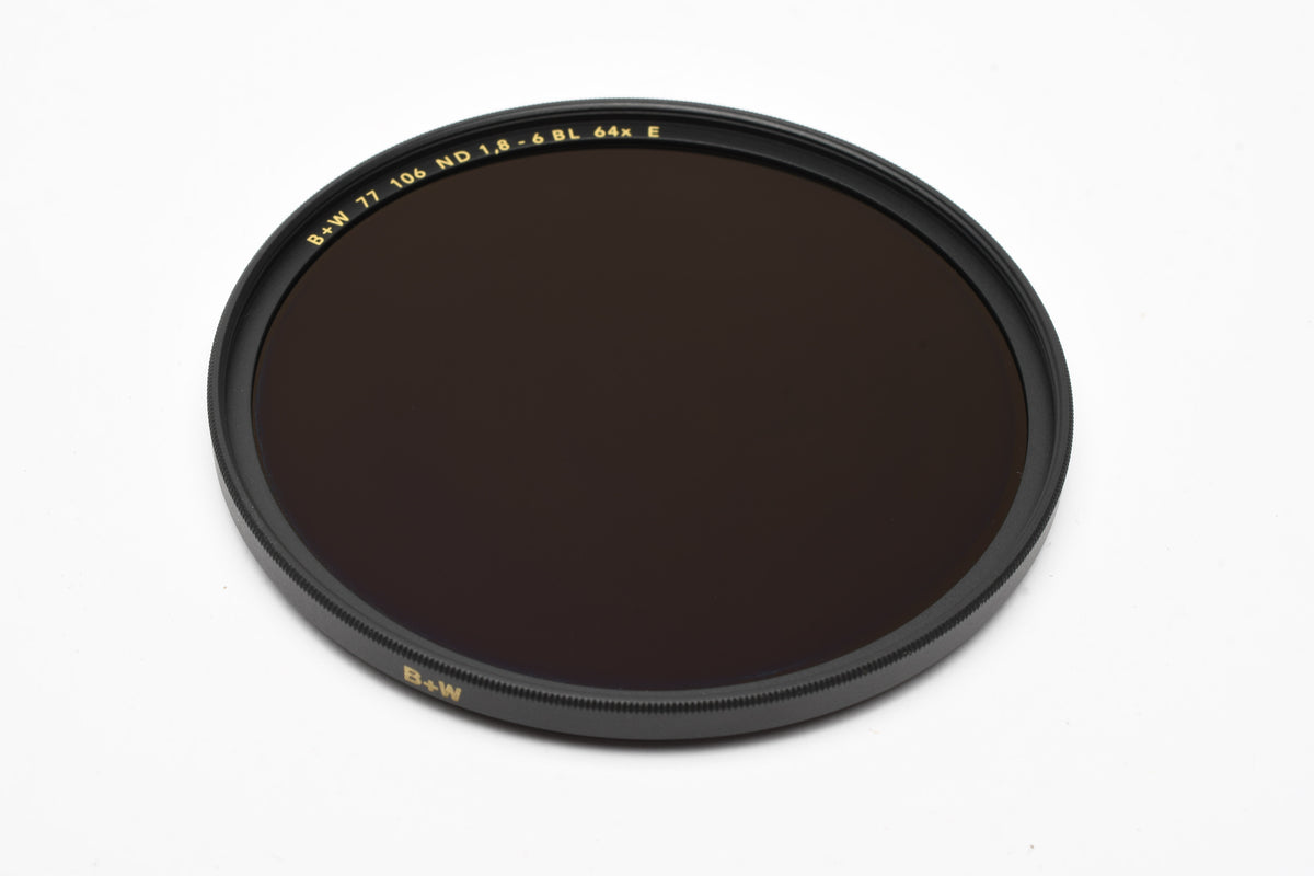 B+W F-Pro 77mm 106 ND Neutral Density 1,8-6 BL 64X E Filter in jewel case