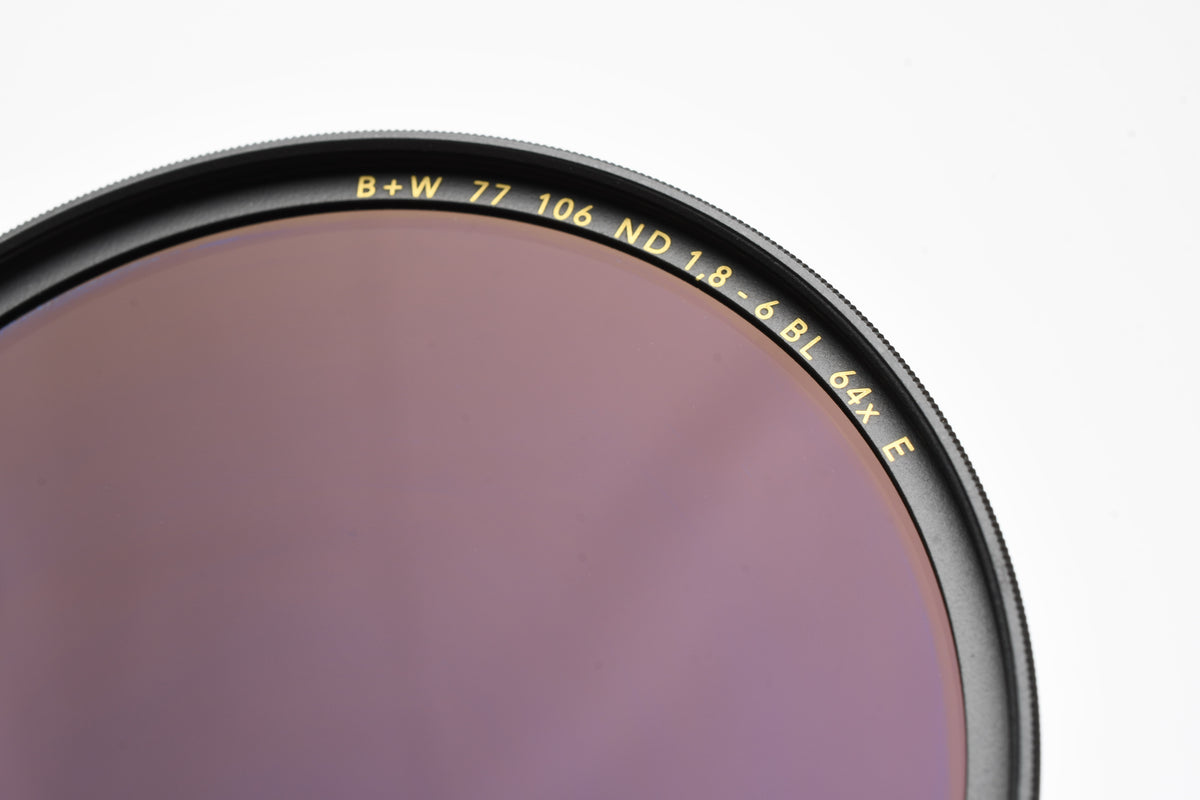 B+W F-Pro 77mm 106 ND Neutral Density 1,8-6 BL 64X E Filter in jewel case