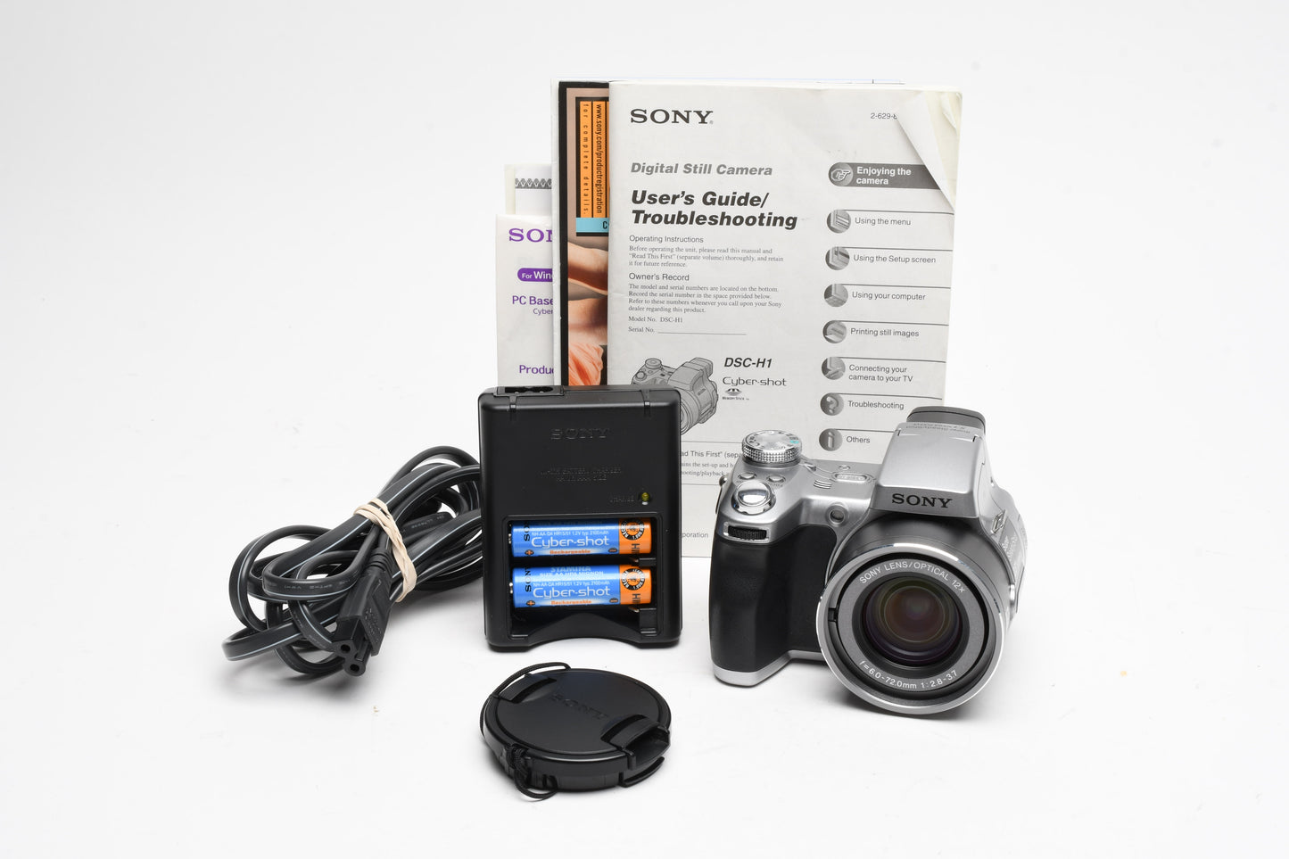 Sony CyberShot DSC-H1 5.1MP Digital Point&Shoot camera bundle, Great!