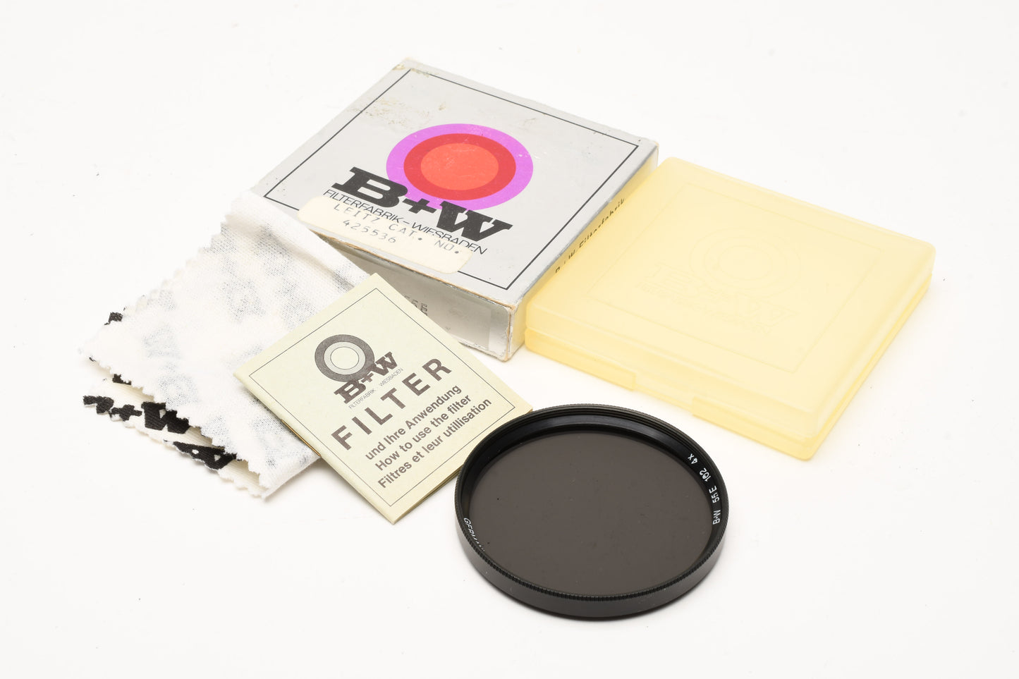 B+W 55E 102 4x two stop neutral density 55mm ND filter in jewel case and box