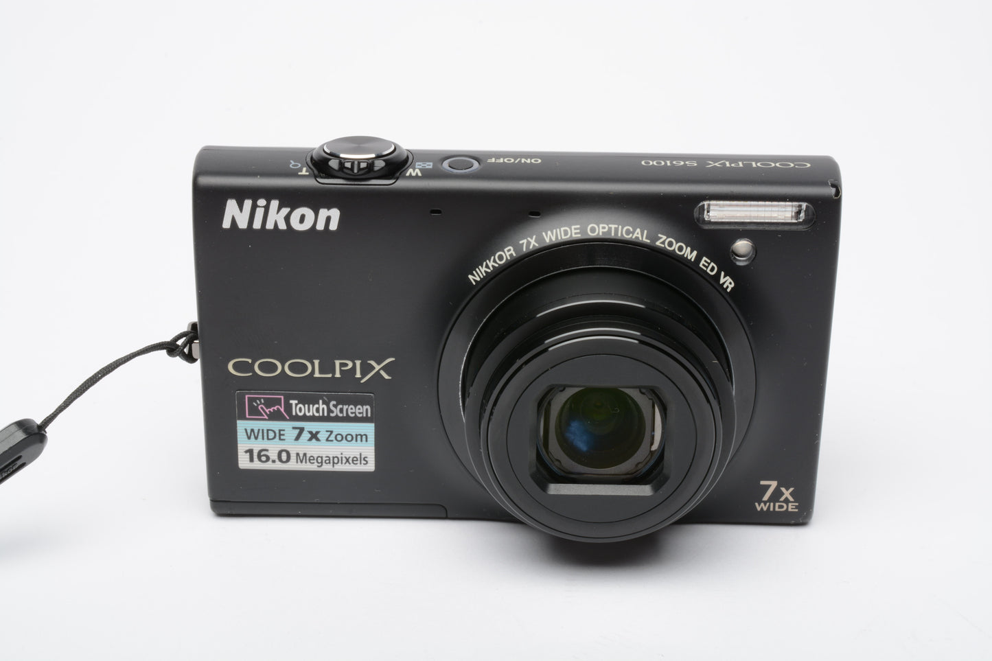 Nikon Coolpix S6100 Digital Point&Shoot 16MP (Black) +4GB SD, Case, Nice & Clean