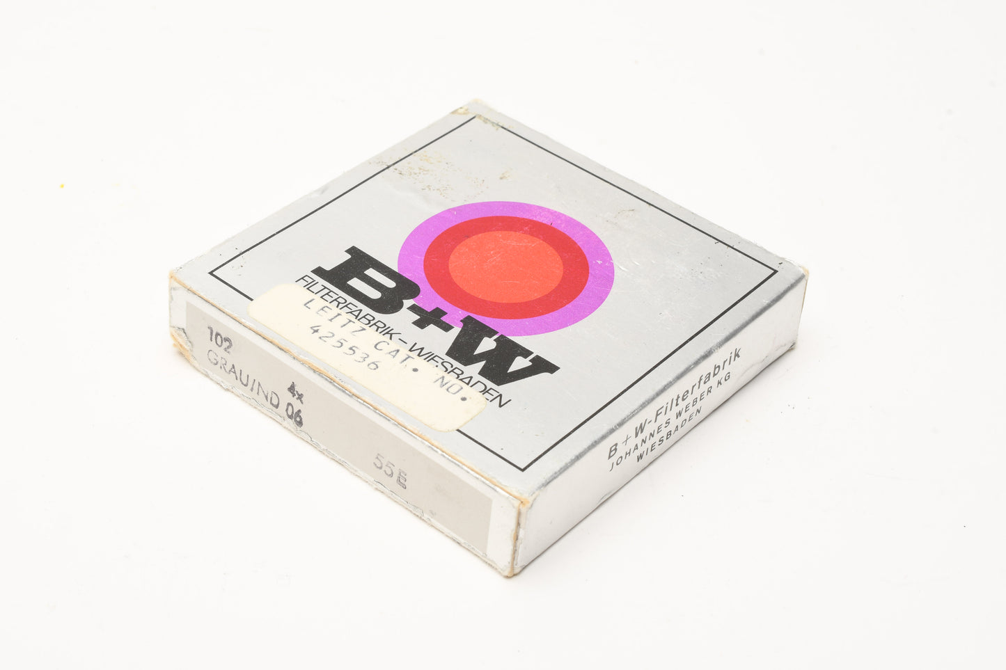 B+W 55E 102 4x two stop neutral density 55mm ND filter in jewel case and box