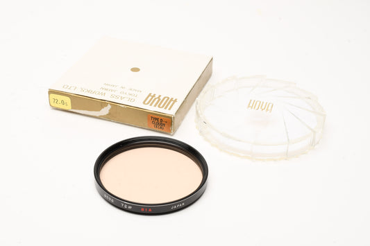 Hoya 72mm 81A "balancing" filter in jewel case and box - mint-