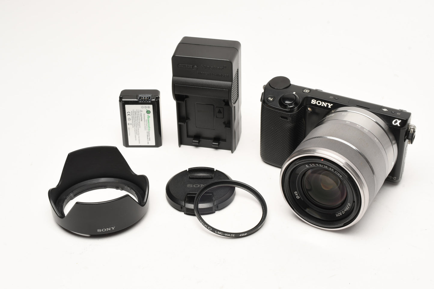 Sony NEX-5R Mirrorless w/18-55mm zoom, batt+charger, 14K Acts, Tested