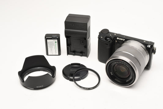 Sony NEX-5R Mirrorless w/18-55mm zoom, batt+charger, 14K Acts, Tested