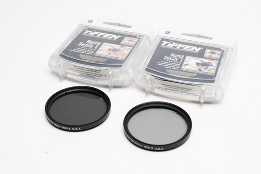 Tiffen 58mm ND .3 & ND .6 Neutral Density filters, New in Box