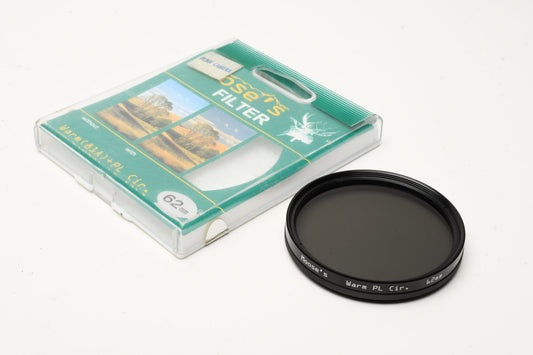 Moose's Warm (81A) + PL Cir. 62mm combo filter in jewel case - mint-