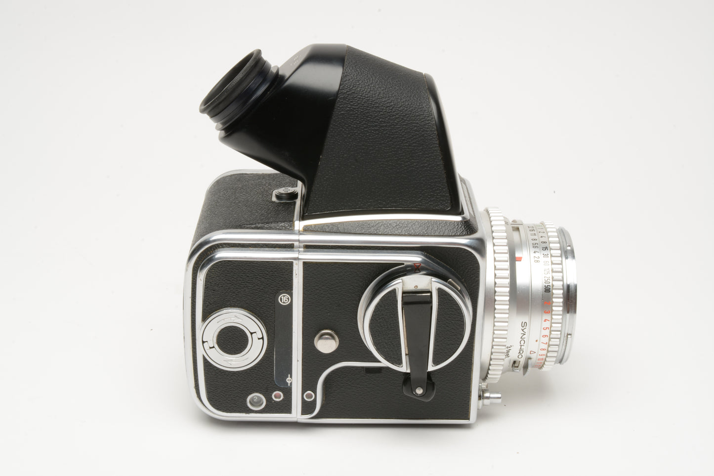 Hasselblad 500C w/80mm f2.8, Prism, A16 Back, Very clean, New seals, accurate!