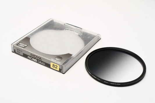 Hoya 82mm Pro ND16 Grad graduated grey filter in jewel case - mint-