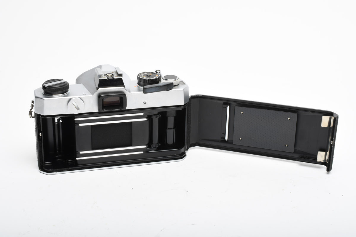 Fujica ST605N 35mm SLR Body w/55mm f2.2 lens, strap, New seals, tested, good!