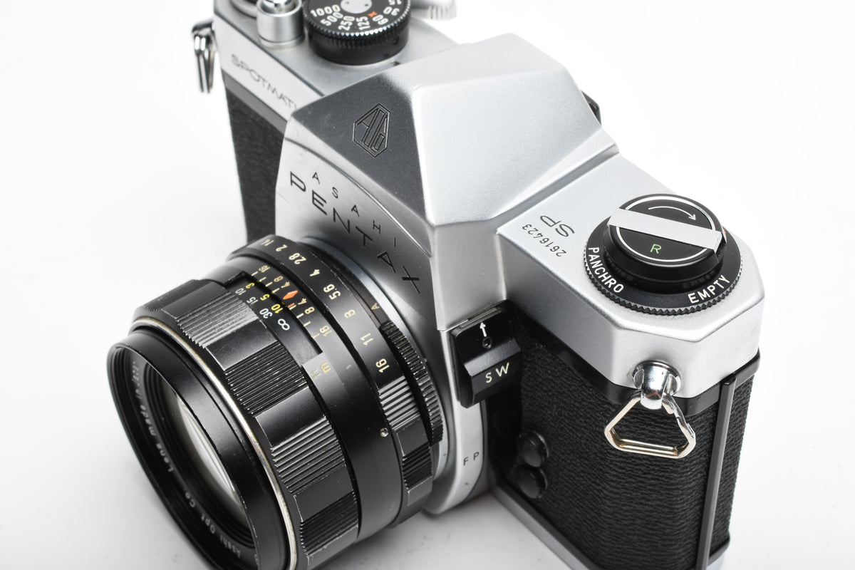 Pentax Spotmatic SP 35mm SLR w/50mm f1.4 Super Takumar, Tested, New seals, Great!