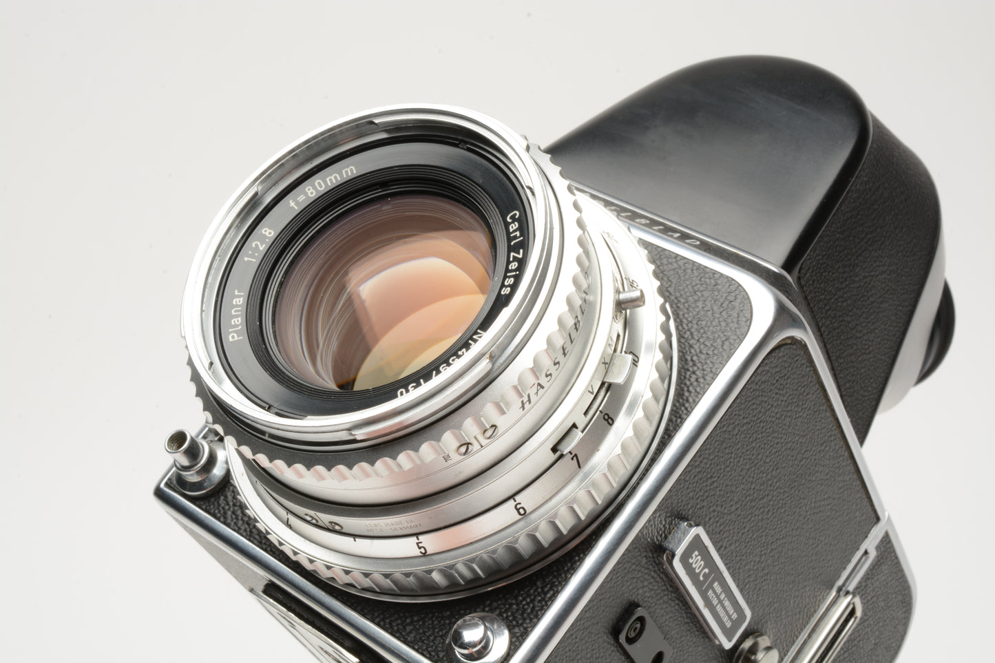 Hasselblad 500C w/80mm f2.8, Prism, A16 Back, Very clean, New seals, accurate!