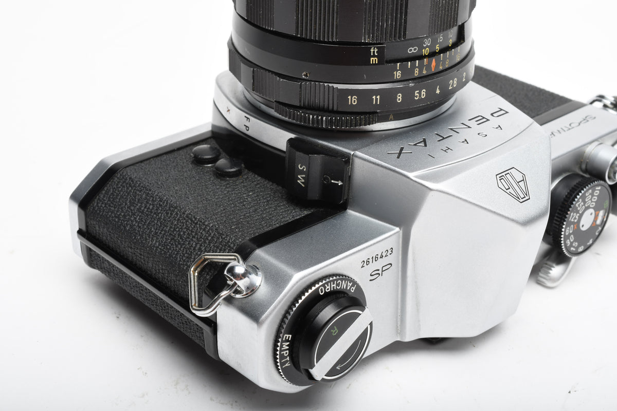 Pentax Spotmatic SP 35mm SLR w/50mm f1.4 Super Takumar, Tested, New seals, Great!
