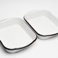 2X Ceramic darkroom printing trays 7.5"x9.5", clean