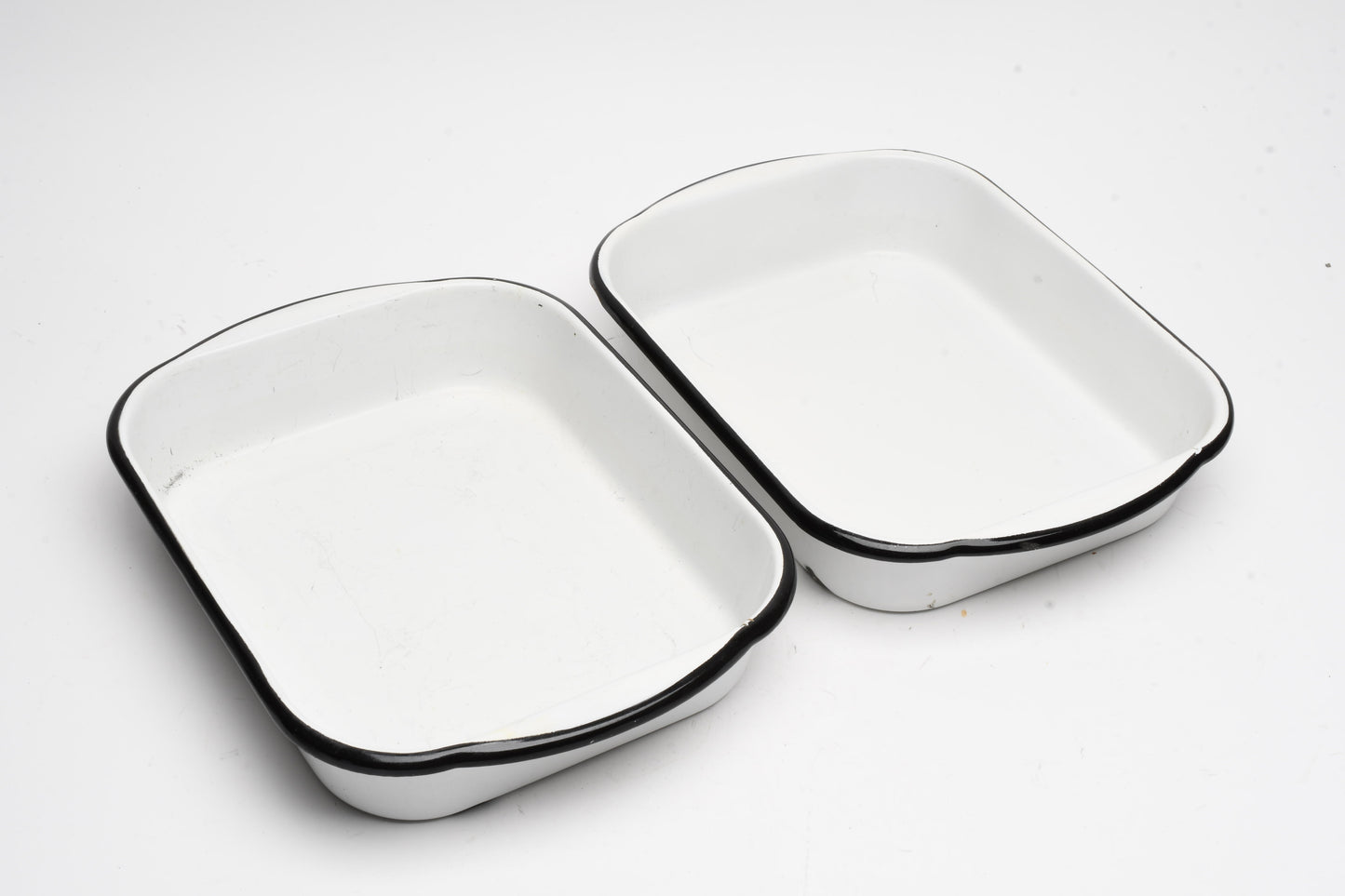2X Ceramic darkroom printing trays 7.5"x9.5", clean