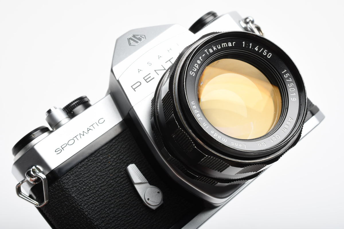 Pentax Spotmatic SP 35mm SLR w/50mm f1.4 Super Takumar, Tested, New seals, Great!