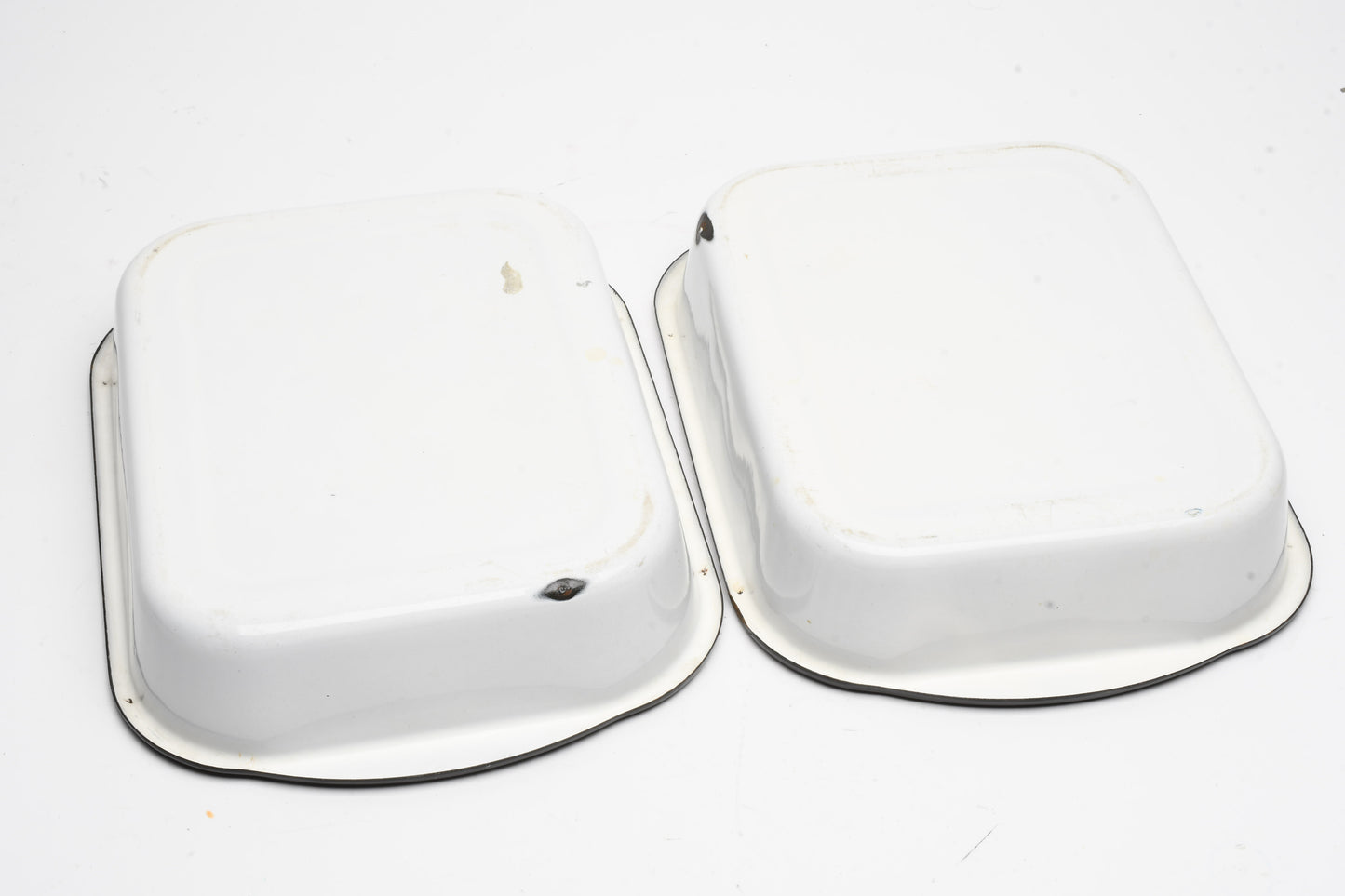 2X Ceramic darkroom printing trays 7.5"x9.5", clean