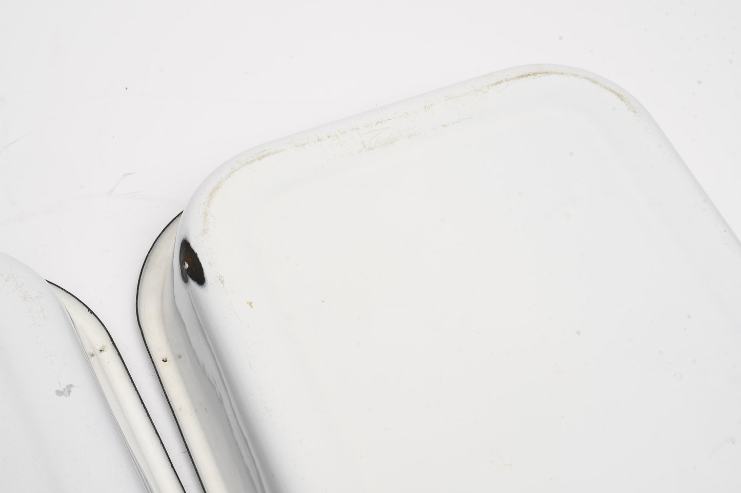 2X Ceramic darkroom printing trays 7.5"x9.5", clean
