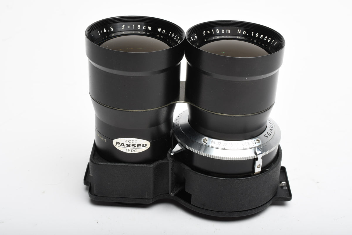 Mamiya Sekor 18cm f4.5 TLR lens, Caps, Tested, Great!